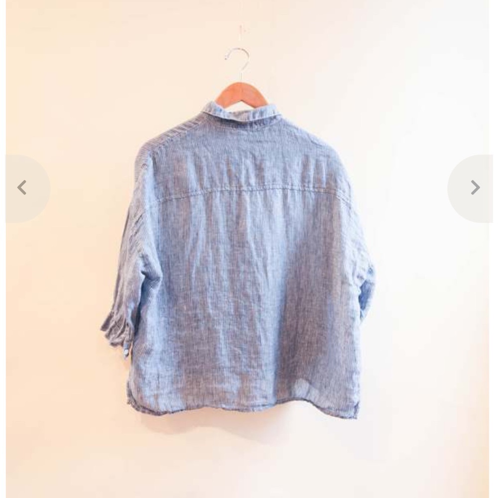 CP Shades Rooney Striped Cotton Blouse Sz M/L Boxy PRISTINE Price firm! - Picture 9 of 14